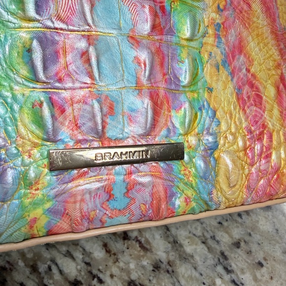 Colorful Crocodile Embossed Women's Bag and Wallet Set by Brahmin - Picture 10 of 13